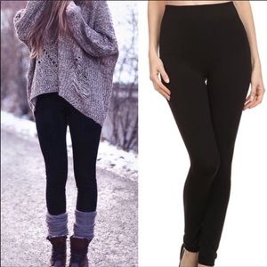 Black fleece lined leggings
